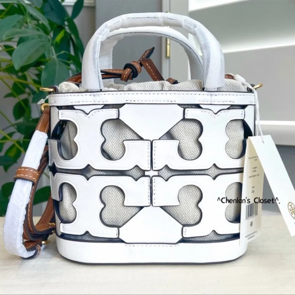 🔥NeW! $598 Tory Burch Cutout Logo Mini tote - Picture 6 of 15